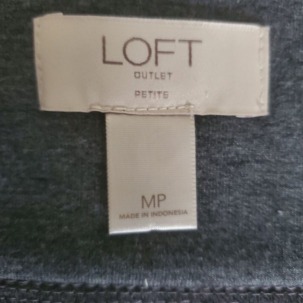 LOFT Outlet Knit Sweater Pencil Skirt Gray Women's Size Medium Petite - Picture 4 of 10